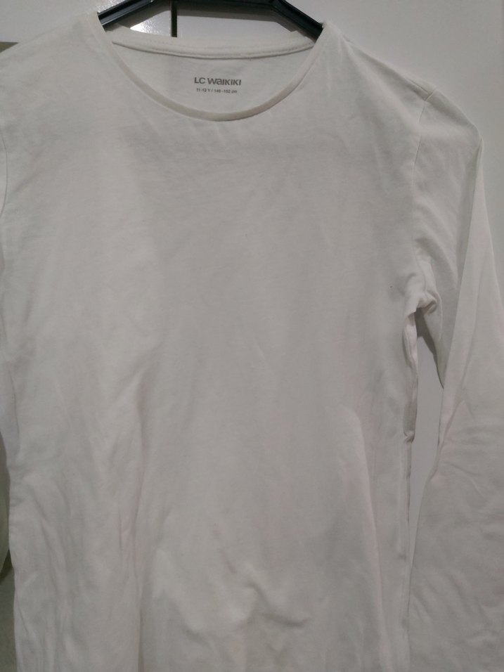 LC Waikiki Beyaz Uzun Kollu t-shirt - Görsel 5