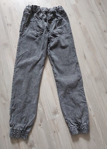 KIZ ÇOCUĞU PAÇA VE BELİ LASTİKLİ KOT PANTOLON