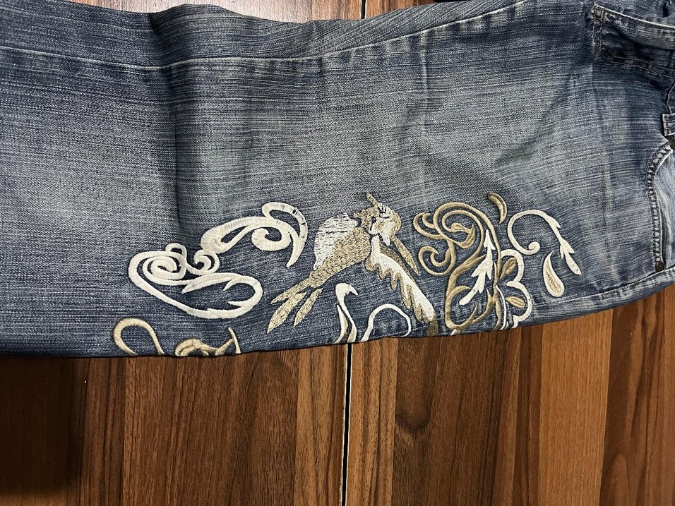 big star nakisli desenli jeans - Görsel 3