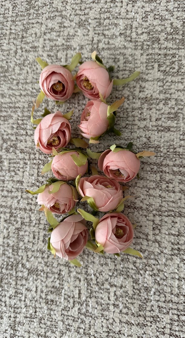 Pastel Pembe Küçük Gül Tomurcukları 10 adet - Görsel 4