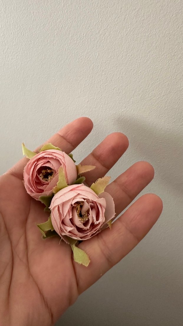 Pastel Pembe Küçük Gül Tomurcukları 10 adet - Görsel 5