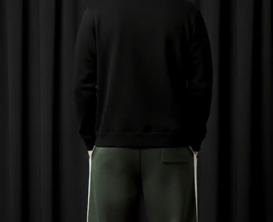 a kalite Lacoste Erkek Siyah Oversize Sweatshirt - Görsel 2