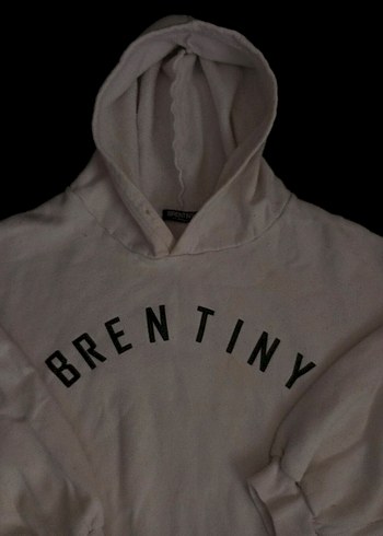 Beyaz Kapüşonlu Baskılı Kadın Sweatshirt - Görsel 2