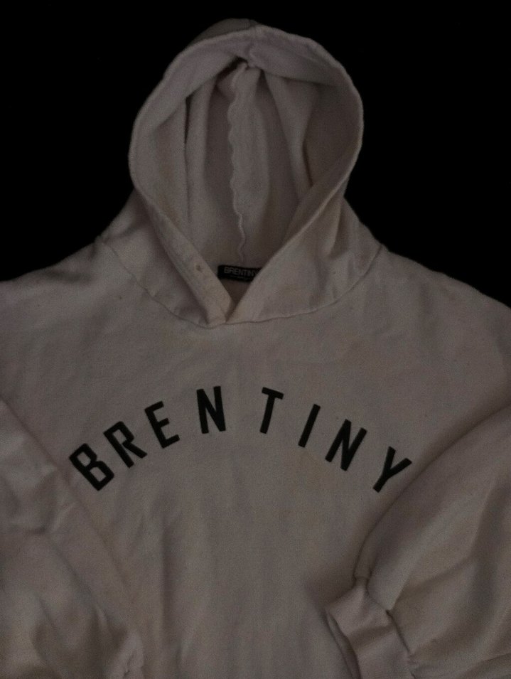 Beyaz Kapüşonlu Baskılı Kadın Sweatshirt - Görsel 2