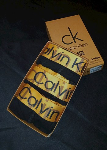 Calvin Klein Erkek Baskılı Siyah Altın Boxer - Görsel 2