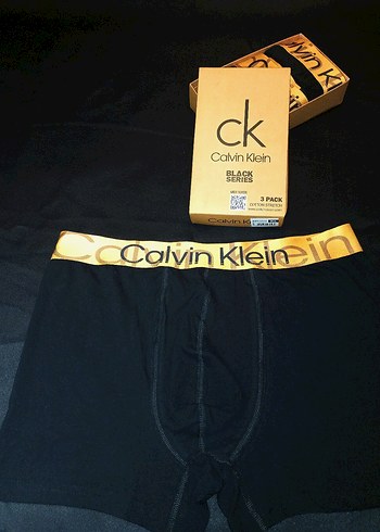 Calvin Klein Erkek Baskılı Siyah Altın Boxer - Görsel 5