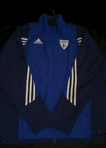 Lacivert Adidas Fermuarlı Spor vintage ceket - Görsel 3