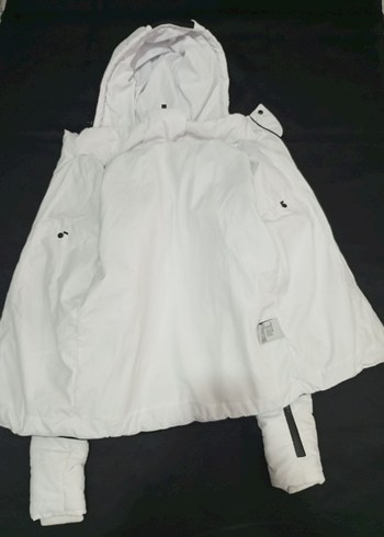 Beyaz Kadın Mini Spor Mont - Görsel 11