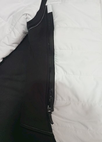 Beyaz Kadın Mini Spor Mont - Görsel 6