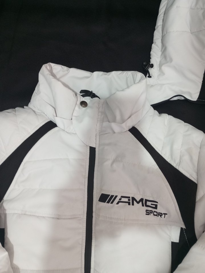 Beyaz Kadın Mini Spor Mont - Görsel 5