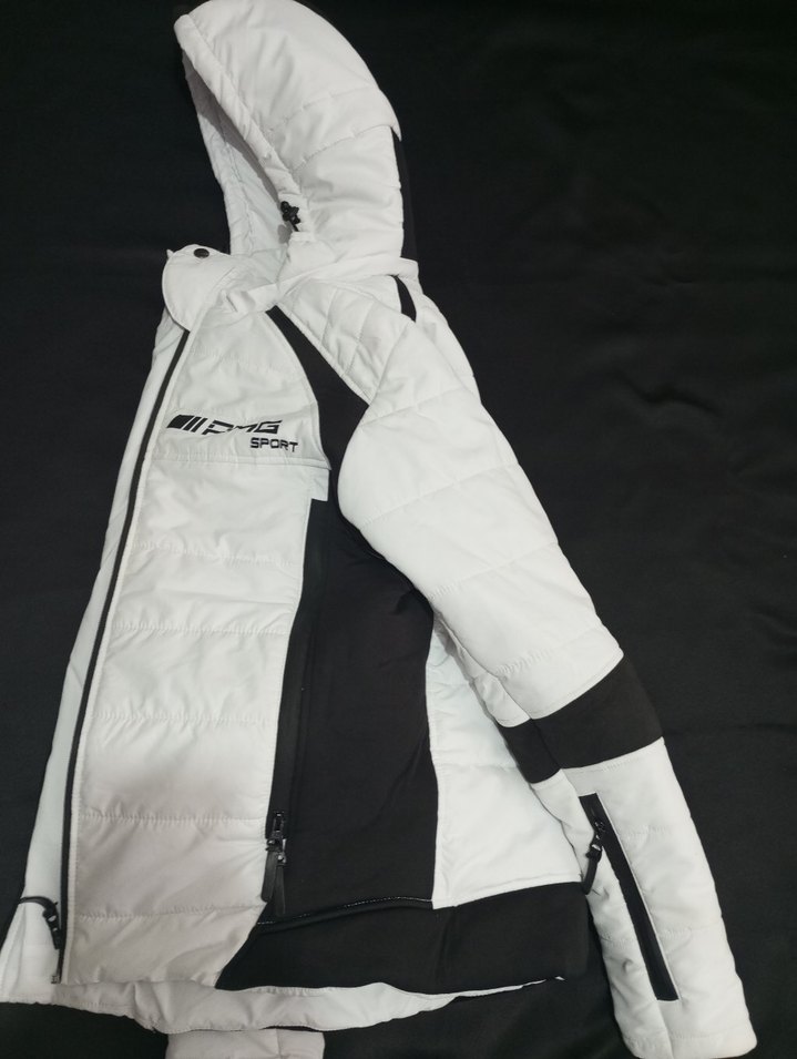 Beyaz Kadın Mini Spor Mont - Görsel 4