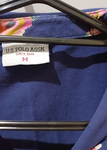 U.S Polo Assn. Düğmeli Lacivert Kadın Tişört