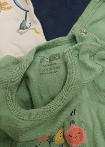 Renkli Kısa Kollu Bebek Body Seti - Görsel 3