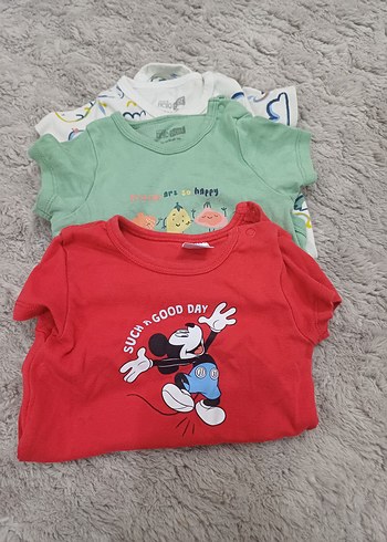 Renkli Kısa Kollu Bebek Body Seti - Görsel 2