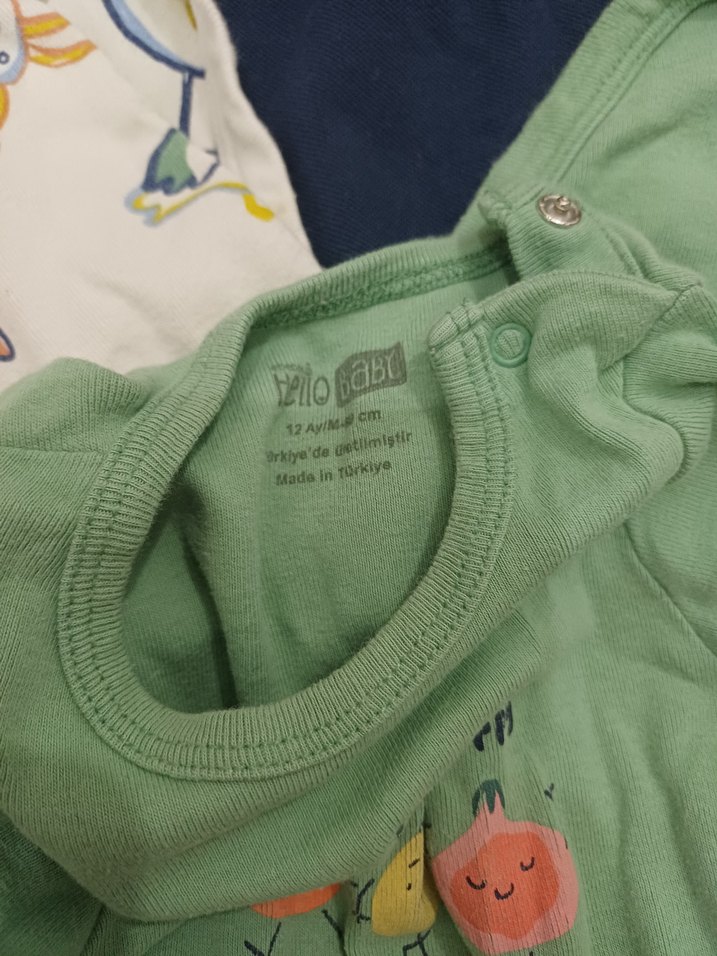 Renkli Kısa Kollu Bebek Body Seti - Görsel 3