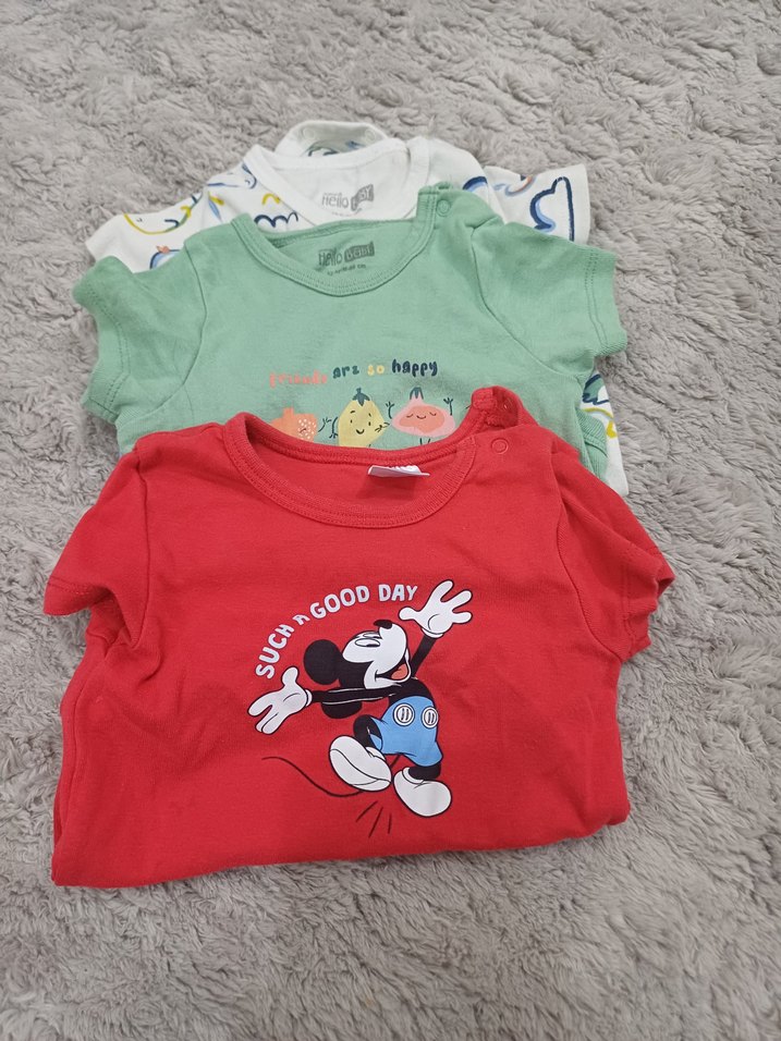 Renkli Kısa Kollu Bebek Body Seti - Görsel 2