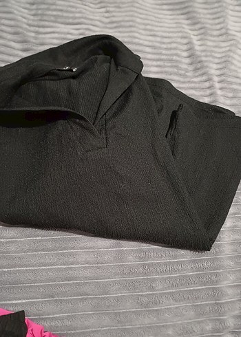 Erkek Siyah Keten Kısa Kollu Gömlek - Görsel 3