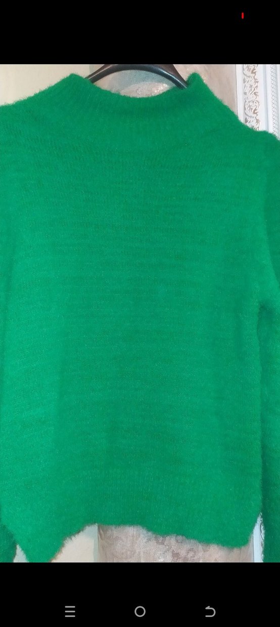 Yeşil Kadın Triko Sweatshirt kazak - Görsel 5