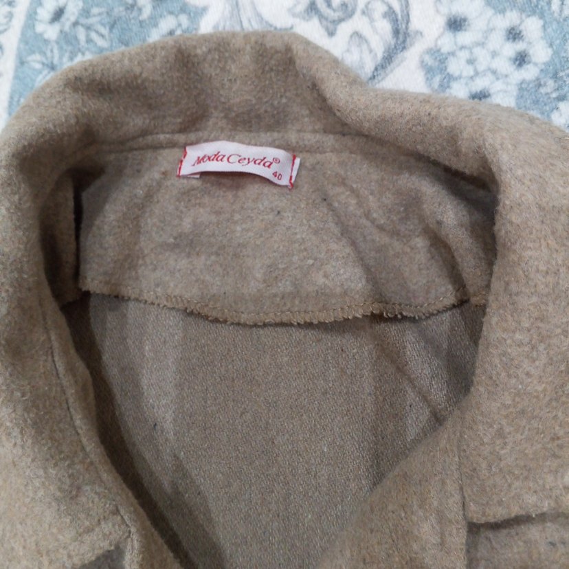 kaşe kaban bej - Görsel 3