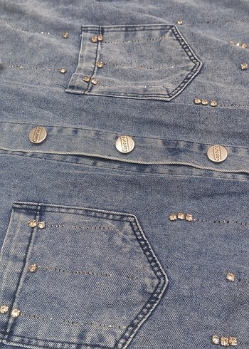 kot ceket gömlek taş işlemeli - Görsel 6