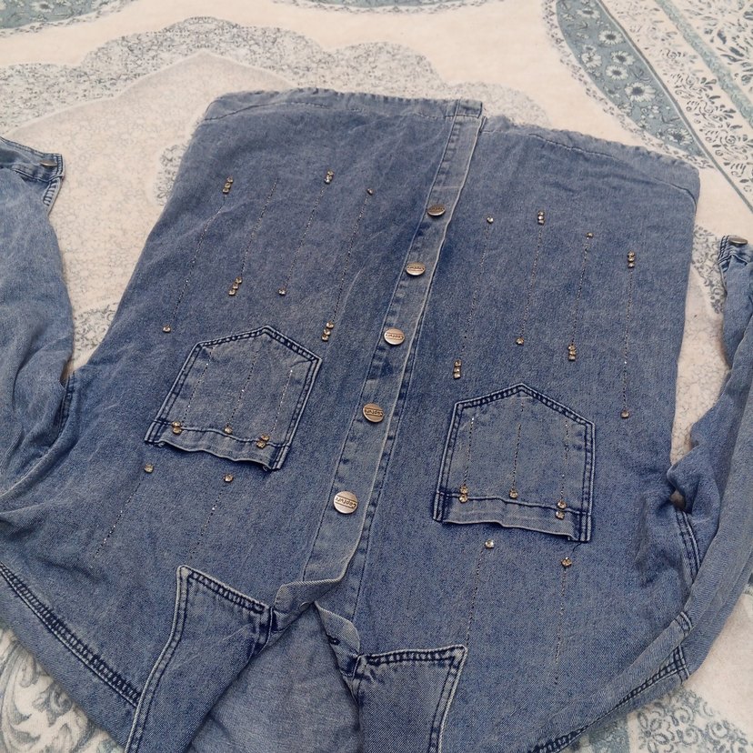 kot ceket gömlek taş işlemeli - Görsel 4