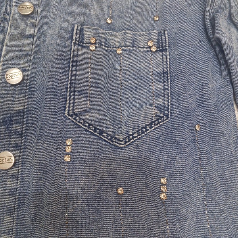 kot ceket gömlek taş işlemeli - Görsel 2