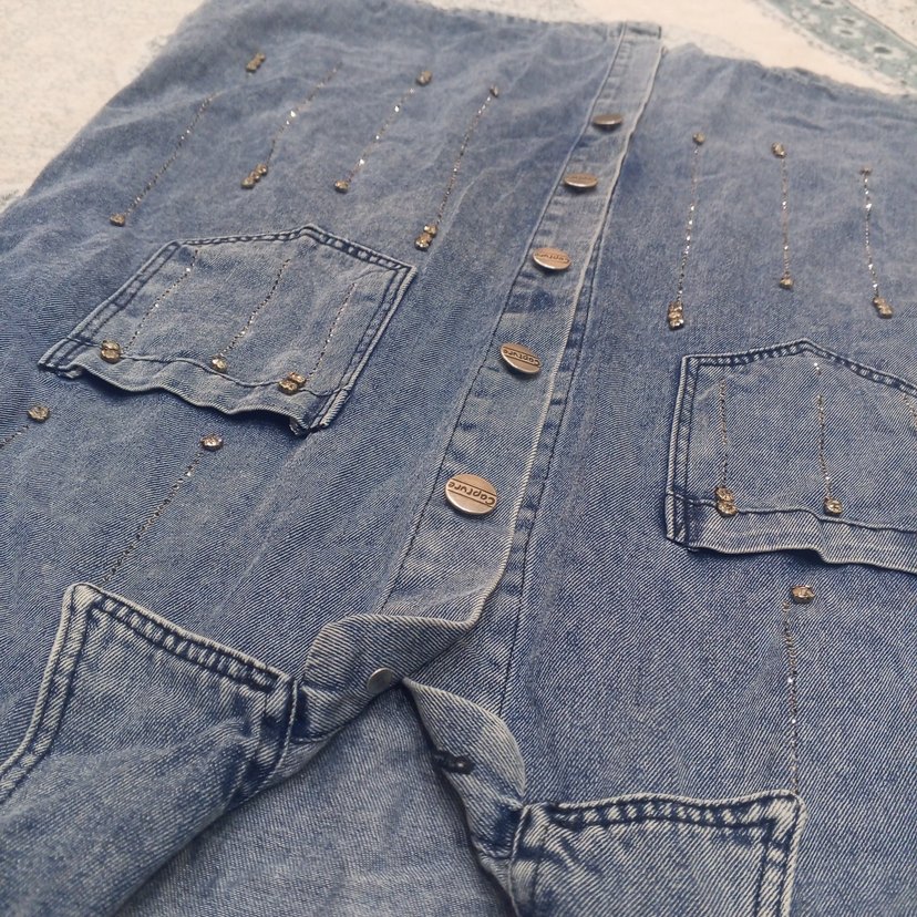 kot ceket gömlek taş işlemeli - Görsel 5