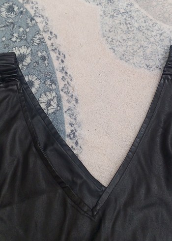 Siyah V Yakalı trenc derı askılı elbise - Görsel 4