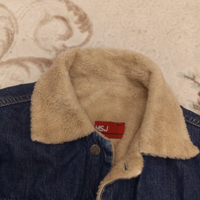 Düğmeli Mavi Kadın  erkek Kot Ceket unı - Görsel 4