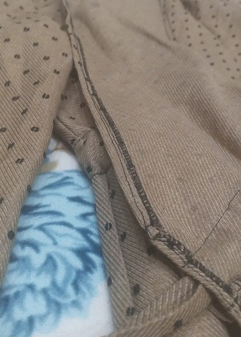 Bej Uzun Kollu Vintage kaban - Görsel 8