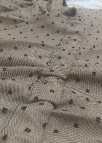 Bej Uzun Kollu Vintage kaban - Görsel 6