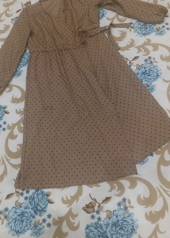 Bej Uzun Kollu Vintage kaban - Görsel 2