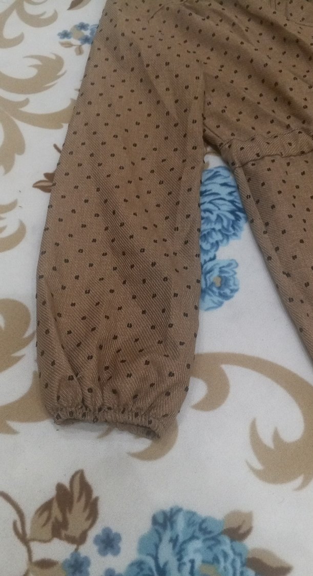 Bej Uzun Kollu Vintage kaban - Görsel 3