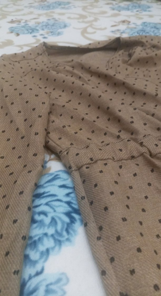 Bej Uzun Kollu Vintage kaban - Görsel 4