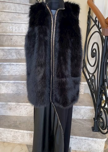 Uzun Siyah Deri detaylı Gotik Elbise 4 beden - Görsel 6