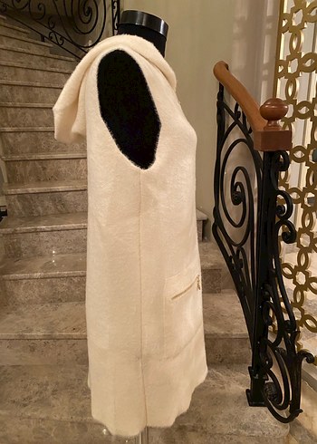 Angora krem Kadın Yelek std - Görsel 2