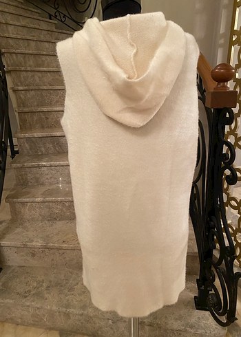 Angora krem Kadın Yelek std - Görsel 4
