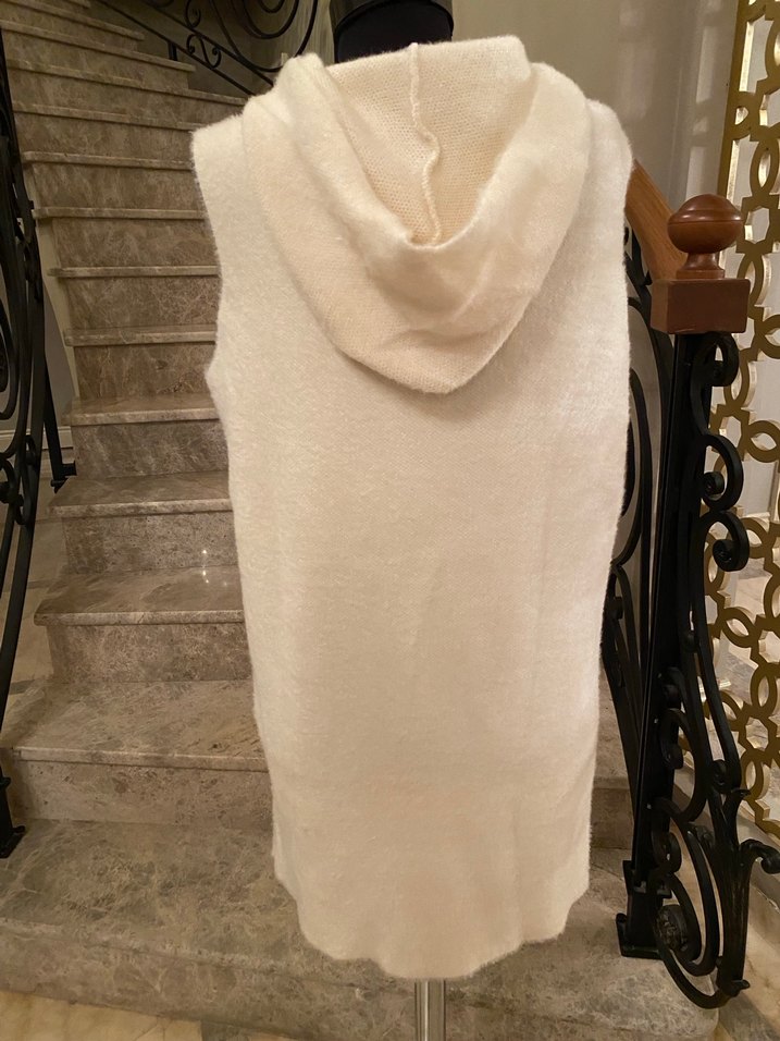 Angora krem Kadın Yelek std - Görsel 4
