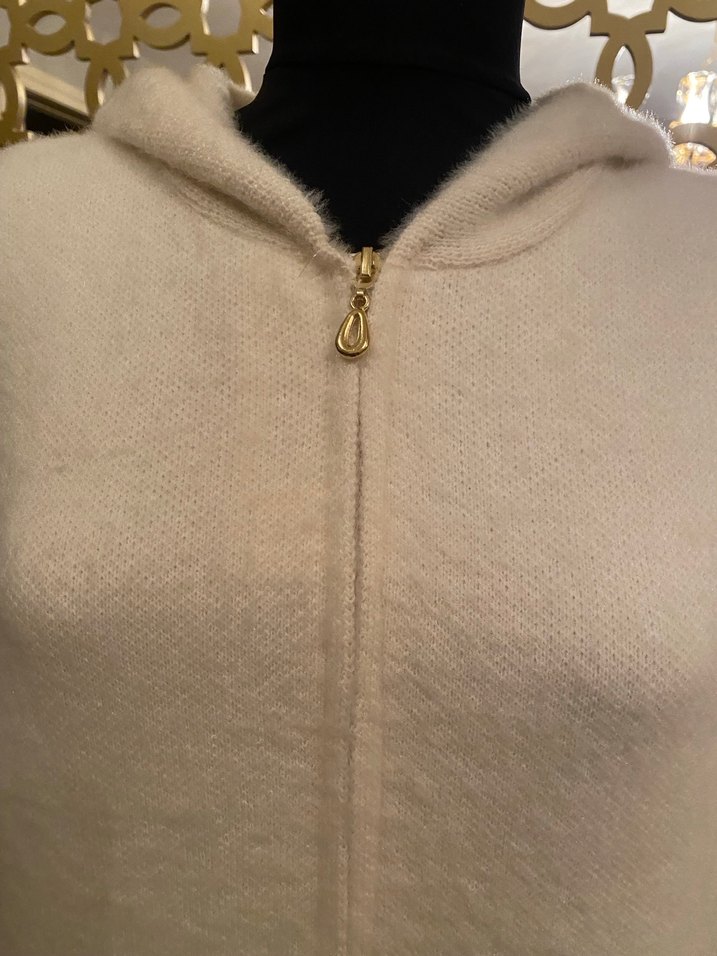 Angora krem Kadın Yelek std - Görsel 3