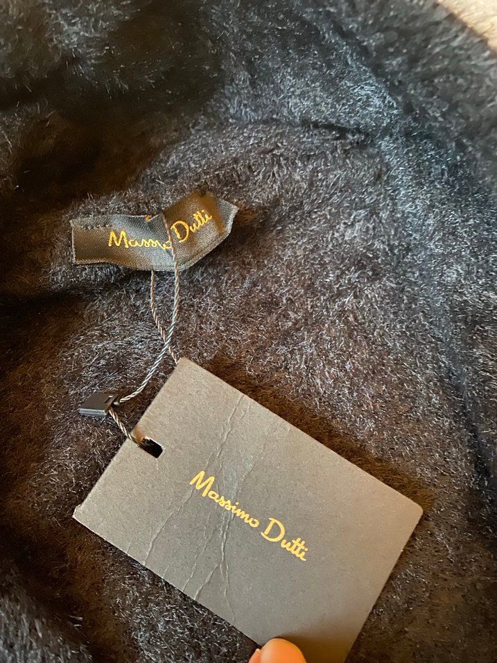 Kadın Siyah Uzun angora hırka std - Görsel 4