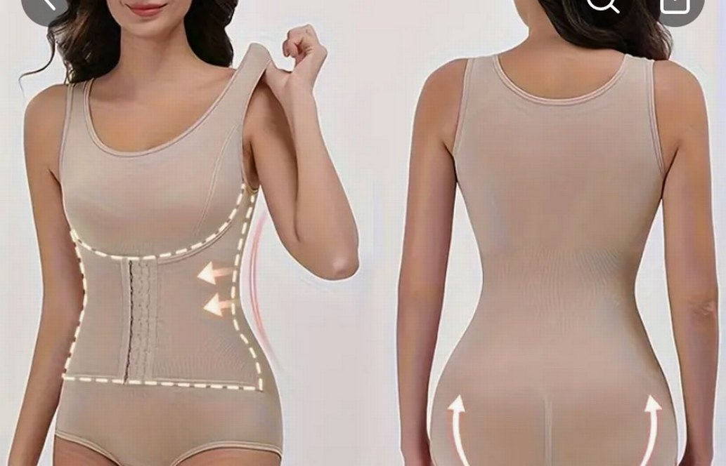 Bej Fitted sıkılaştırıcı bütün korse L beden - Görsel 2