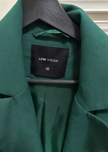 Düğmeli Yeşil Kadın Blazer Ceket - Görsel 2