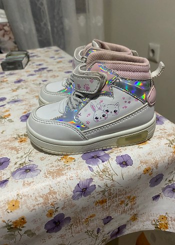 Kinetix Beyaz Kız Çocuk Yüksek Sneaker - Görsel 2