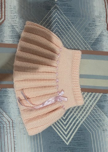 Pembe Örgü Kız Çocuk Etek - Görsel 2