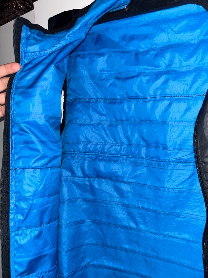 Mavi Siyah Fermuarlı Erkek Şişme Yelek - Görsel 2