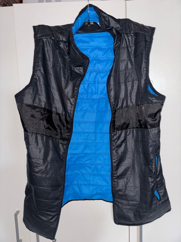 Mavi Siyah Fermuarlı Erkek Şişme Yelek - Görsel 3