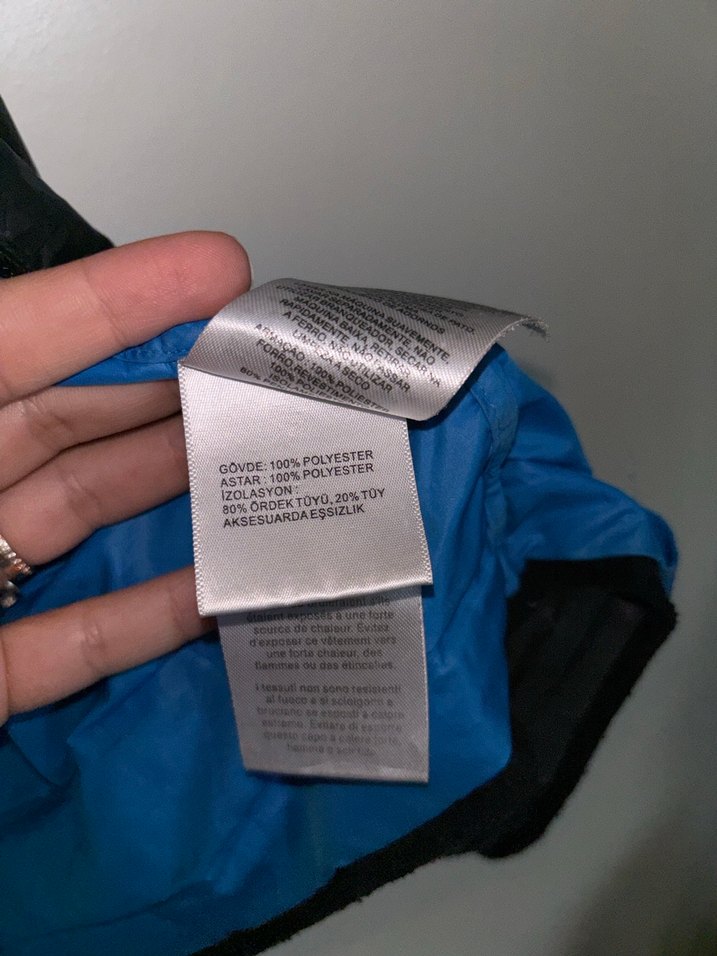 Mavi Siyah Fermuarlı Erkek Şişme Yelek - Görsel 4