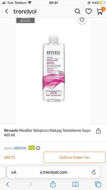 Revuele makyaj temizleme suyu