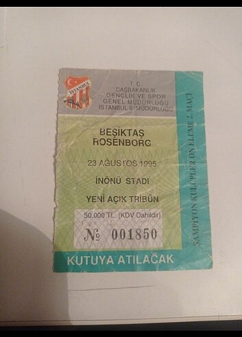 Bilet Beşiktaş rose borg mac bileti
