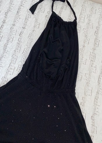 bershka payetli parlak sırt dekolteli tulum - Görsel 6